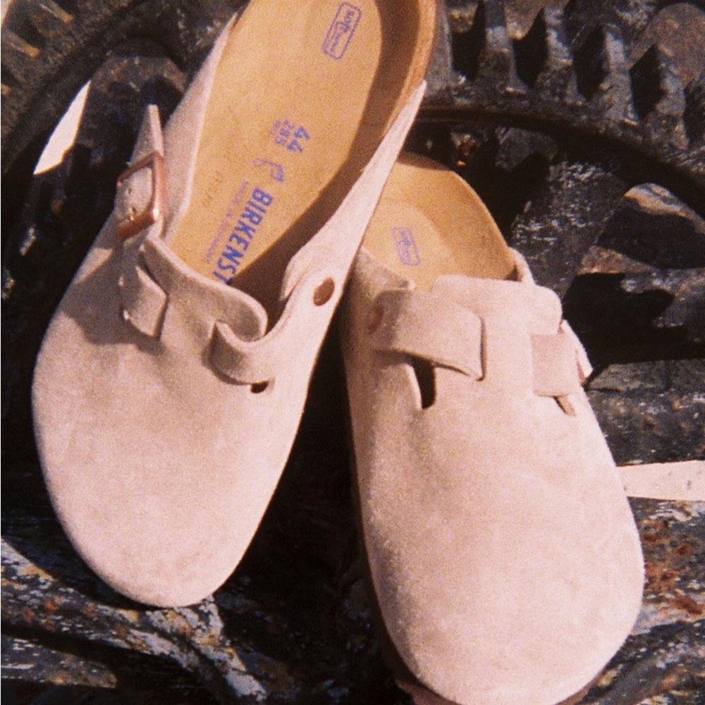 Birkenstock Tan Mules Soft Suede Clogs